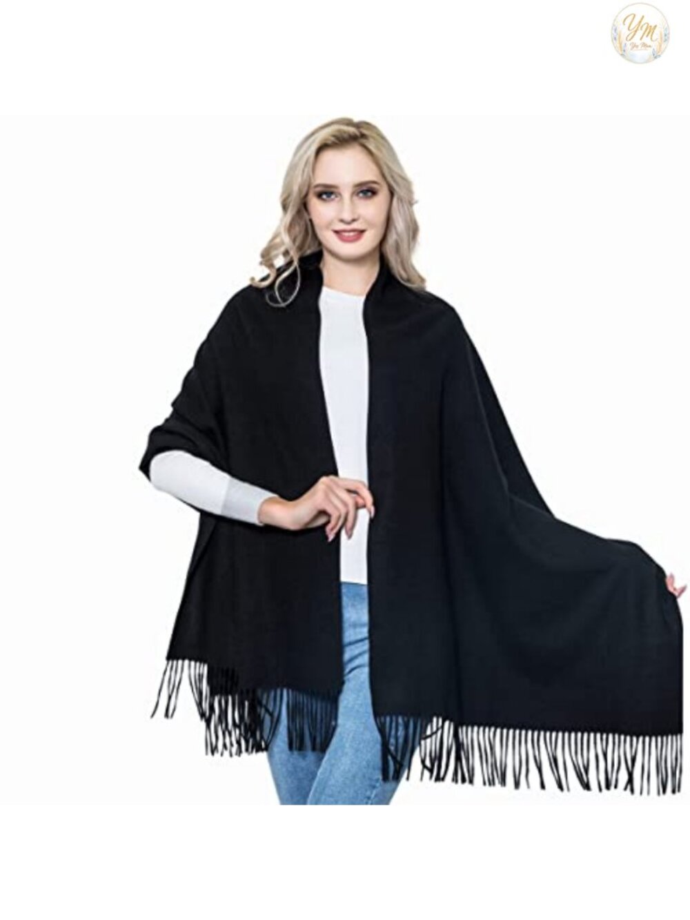 Wool Pashmina Scarf Shawl Super Soft Warm Wrap for Women Wedding Formal